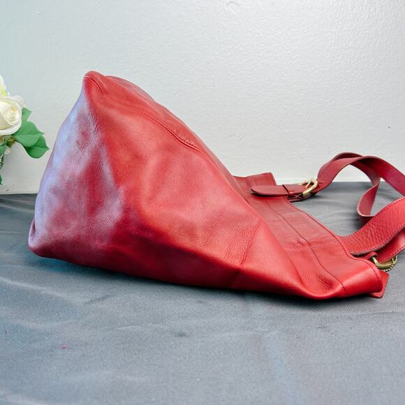 Coach Vintage Red Leather Soho Tote 4082 - Picture 8 of 10